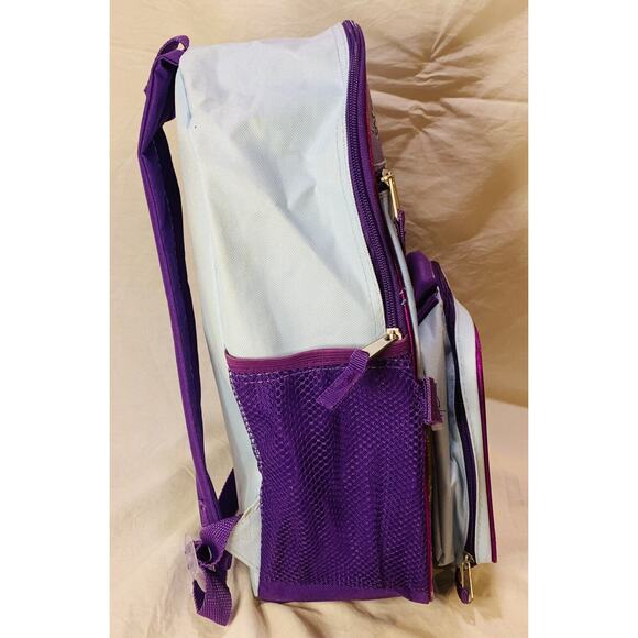 Frozen Backpack Fast Forward Large Blue Purple Glitter Lunch Bag Disney Elsa - Picture 2 of 12